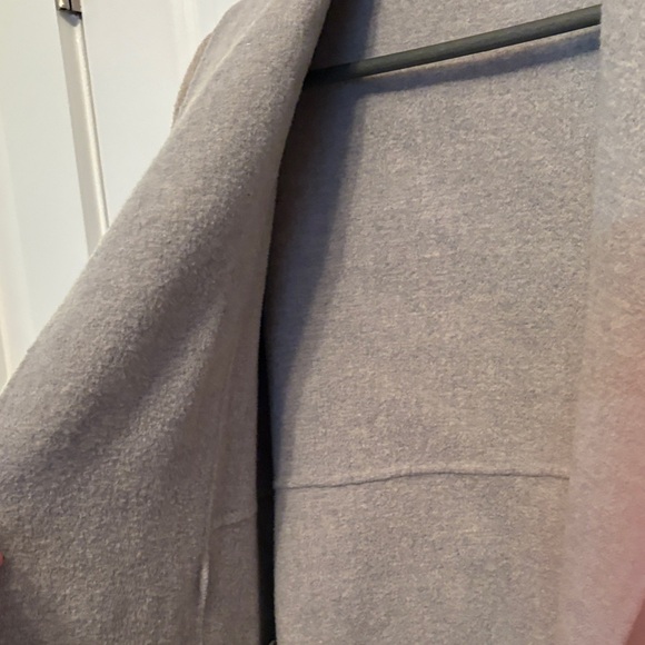 Eileen Fisher Taupe Shawl-Collar Wool Blend Trench Coat - Picture 6 of 7